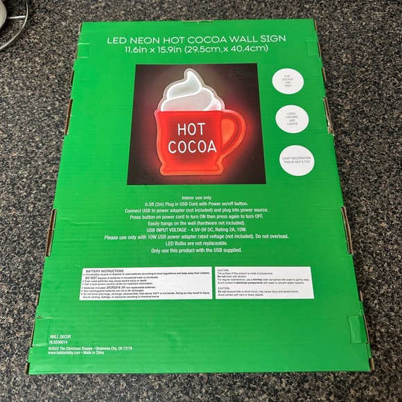 Hot Cocoa LED Neon Sign - Picture 3 of 3